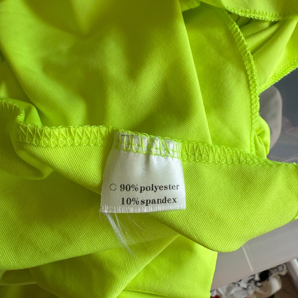 Neon rouched mini skirt - Picture 5 of 6